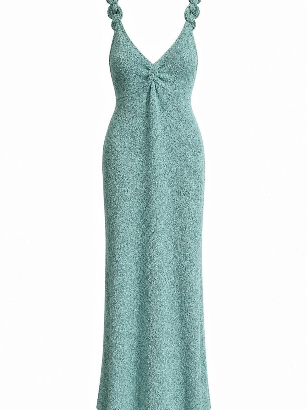 12TH TRIBE Textured Maxi Dress in Green Size Medium Like New
